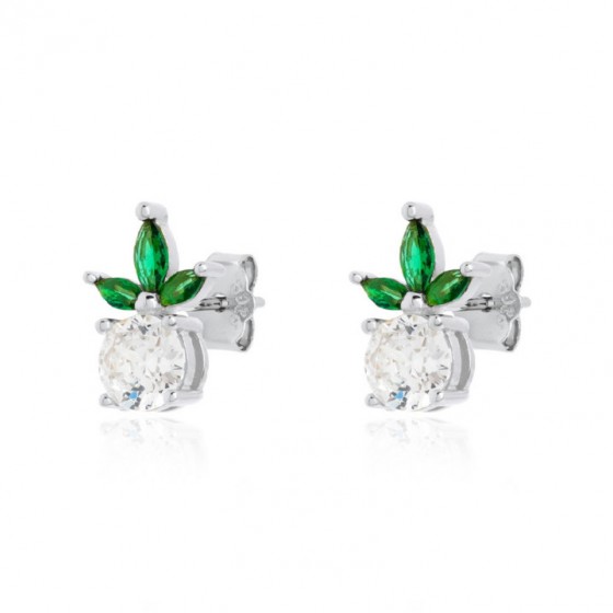 Pendientes circonitas plata