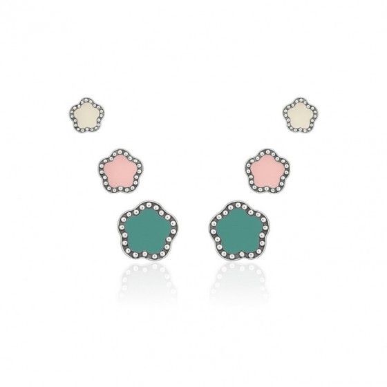 Set Pendiente Plata Rodiada...