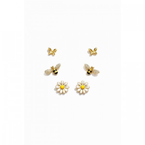 SET Pendiente Plata Chapada