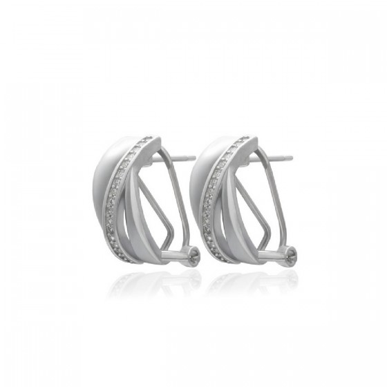 Pendientes de plata rodiada...