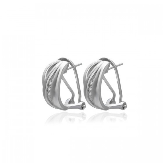 Pendientes de plata rodiada...