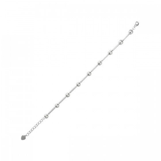 Pulsera Plata Rodiada